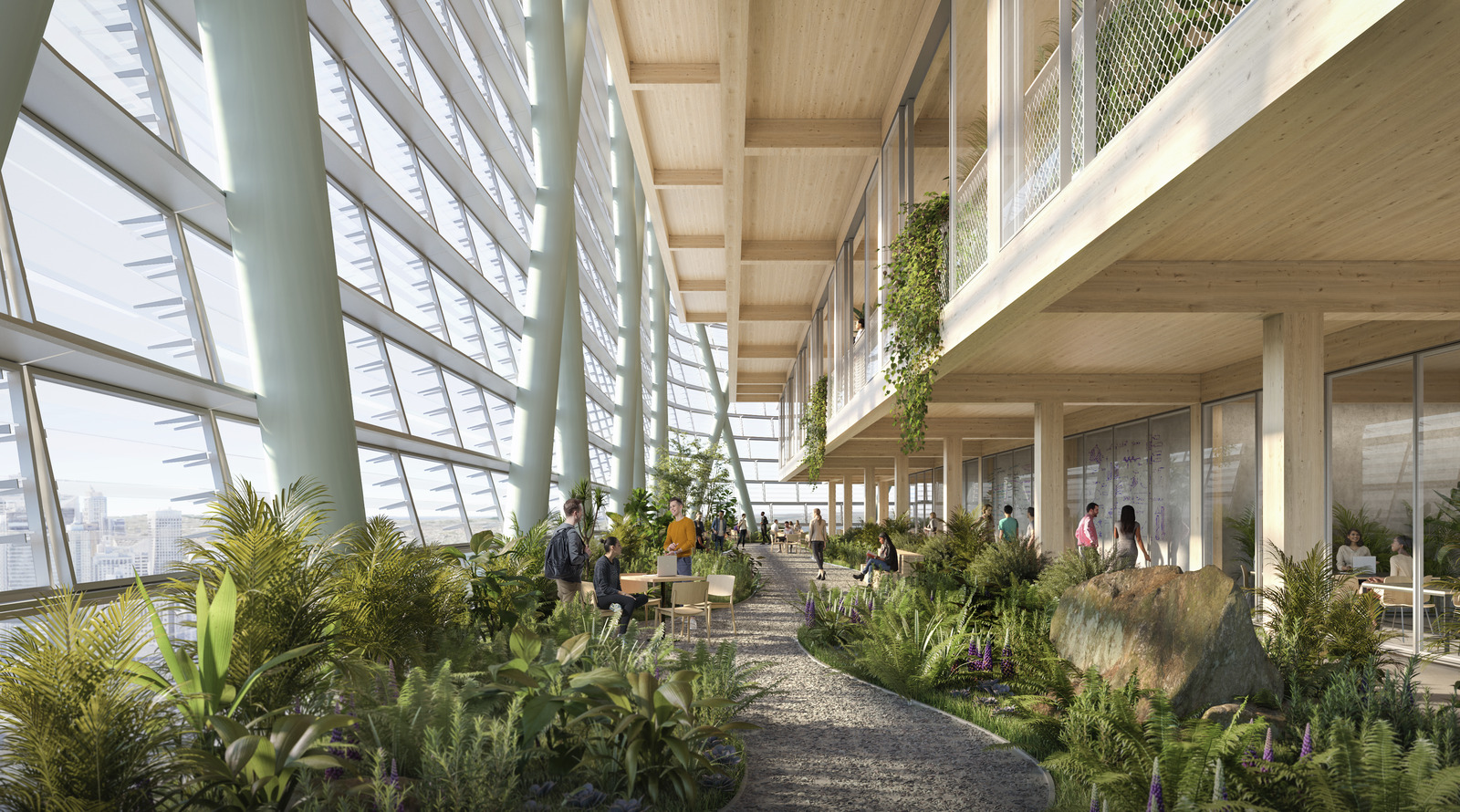 prédio sustentável com jardins